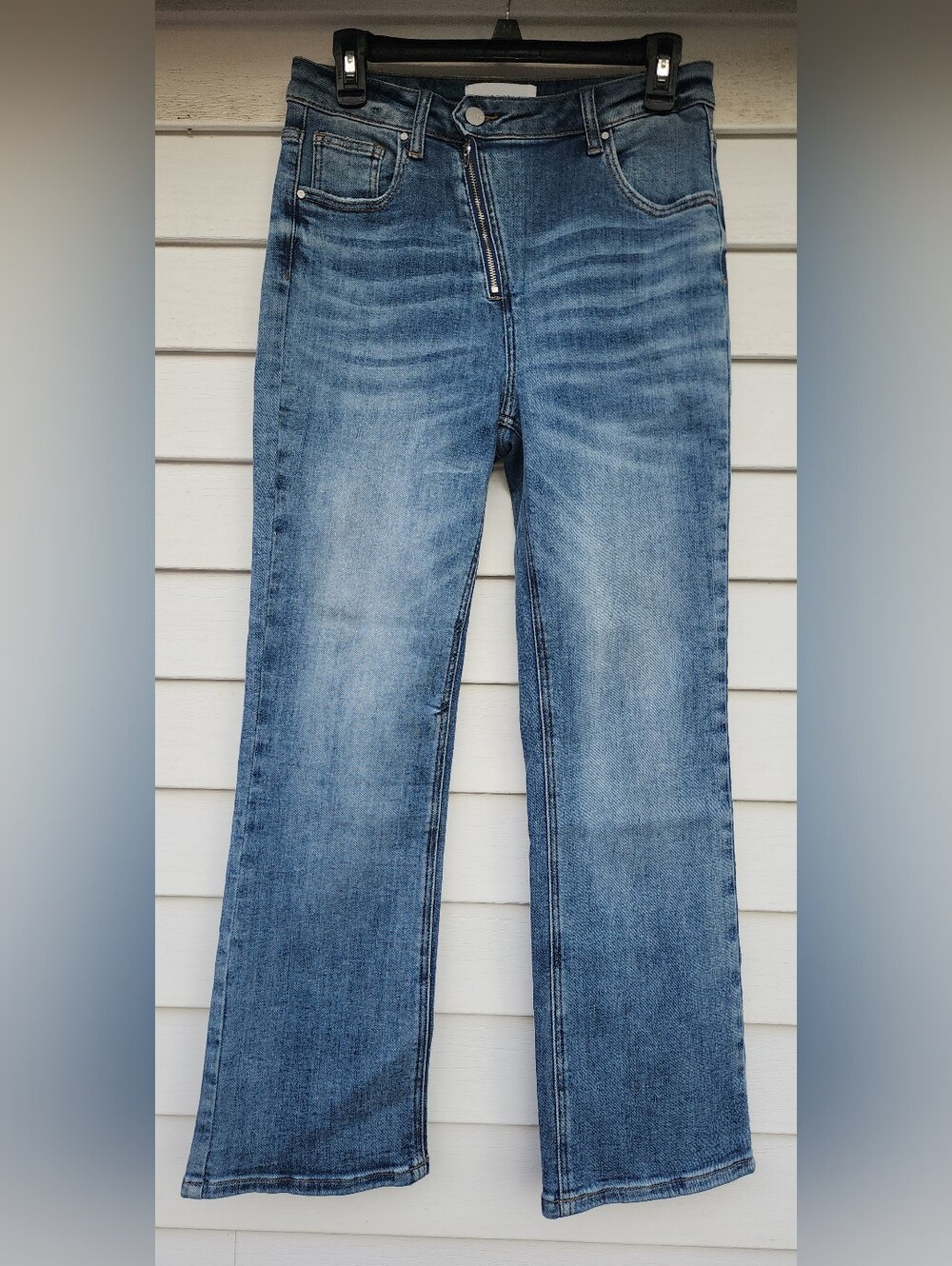 Risen Callie High-Rise Style RDP5212 Crossover Zip Straight Leg Women Jeans 9/29